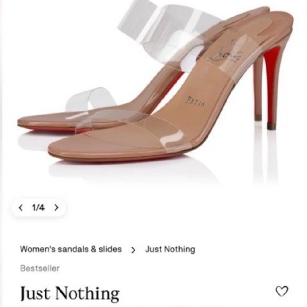 Christian Louboutin Just Nothing 85mm PVC Heel 39 EU AUTHENTIC - Picture 2 of 6